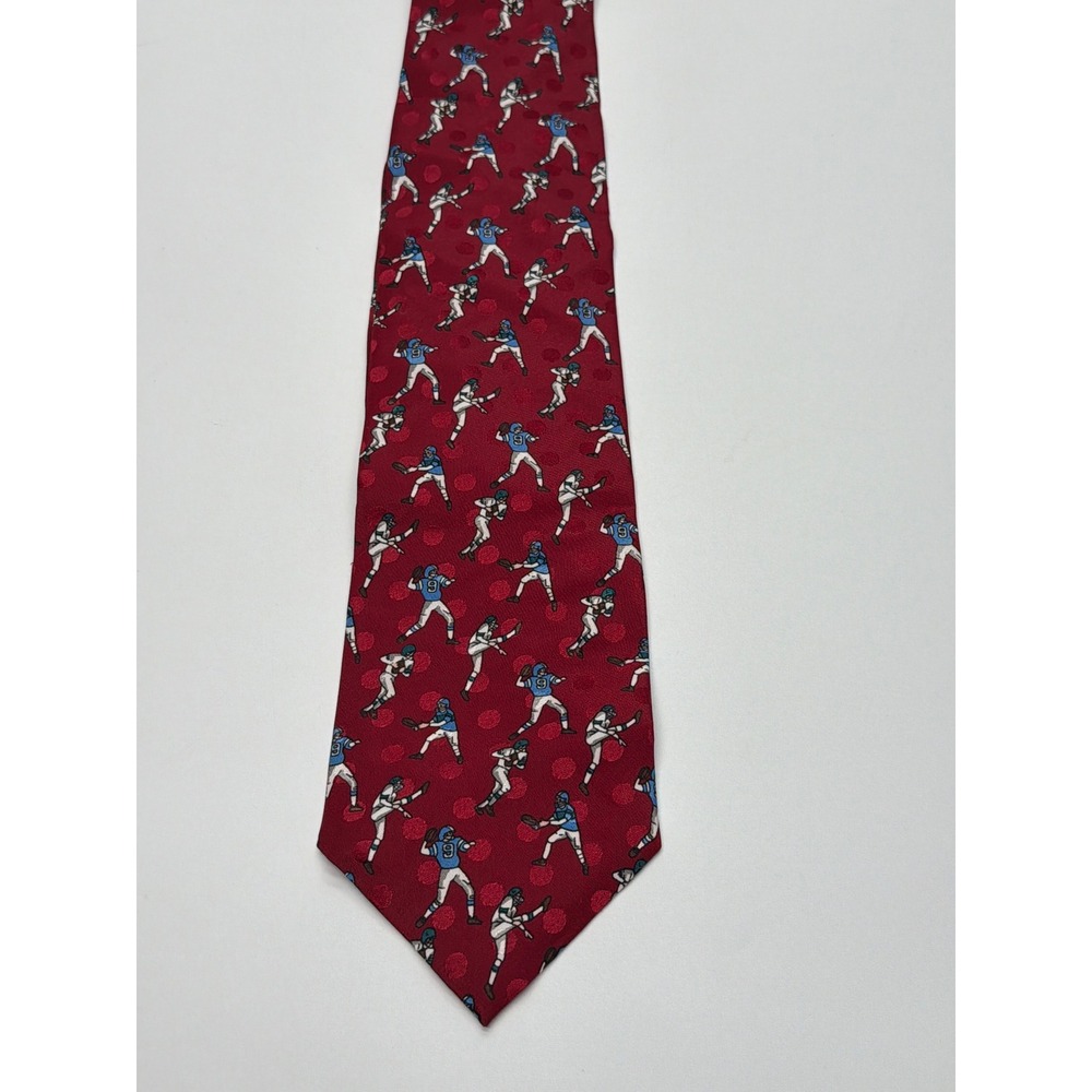 Henry Alan Neckwear Mens Red Football‎ Player Novelty Tie Polyester Made in USA